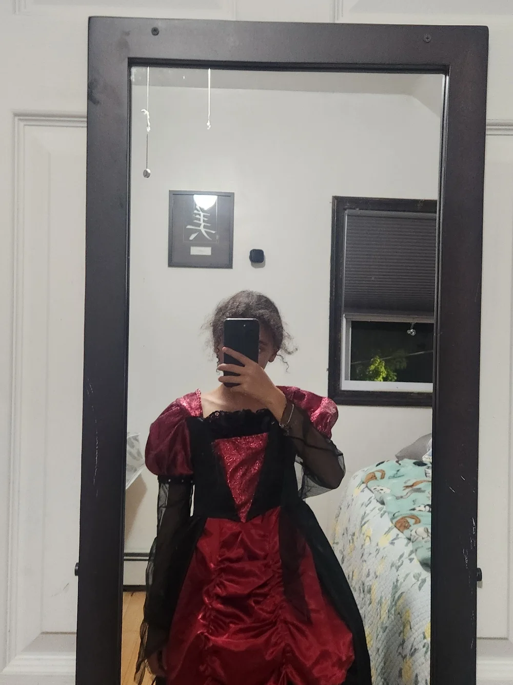 Black & Red Gothic Princess Kids Costume Dress